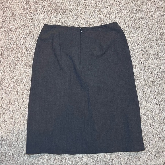 Banana Republic Charcoal Pencil Skirt wool blend fully lined women’s size 14 - Picture 2 of 11